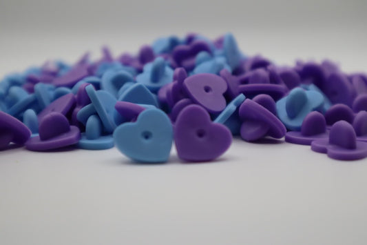 Blue/Purple Heart Pin Clutch